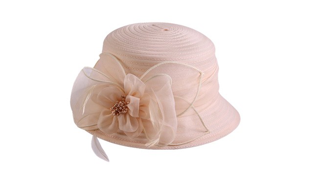 柯根紗帽，車縫布條帽